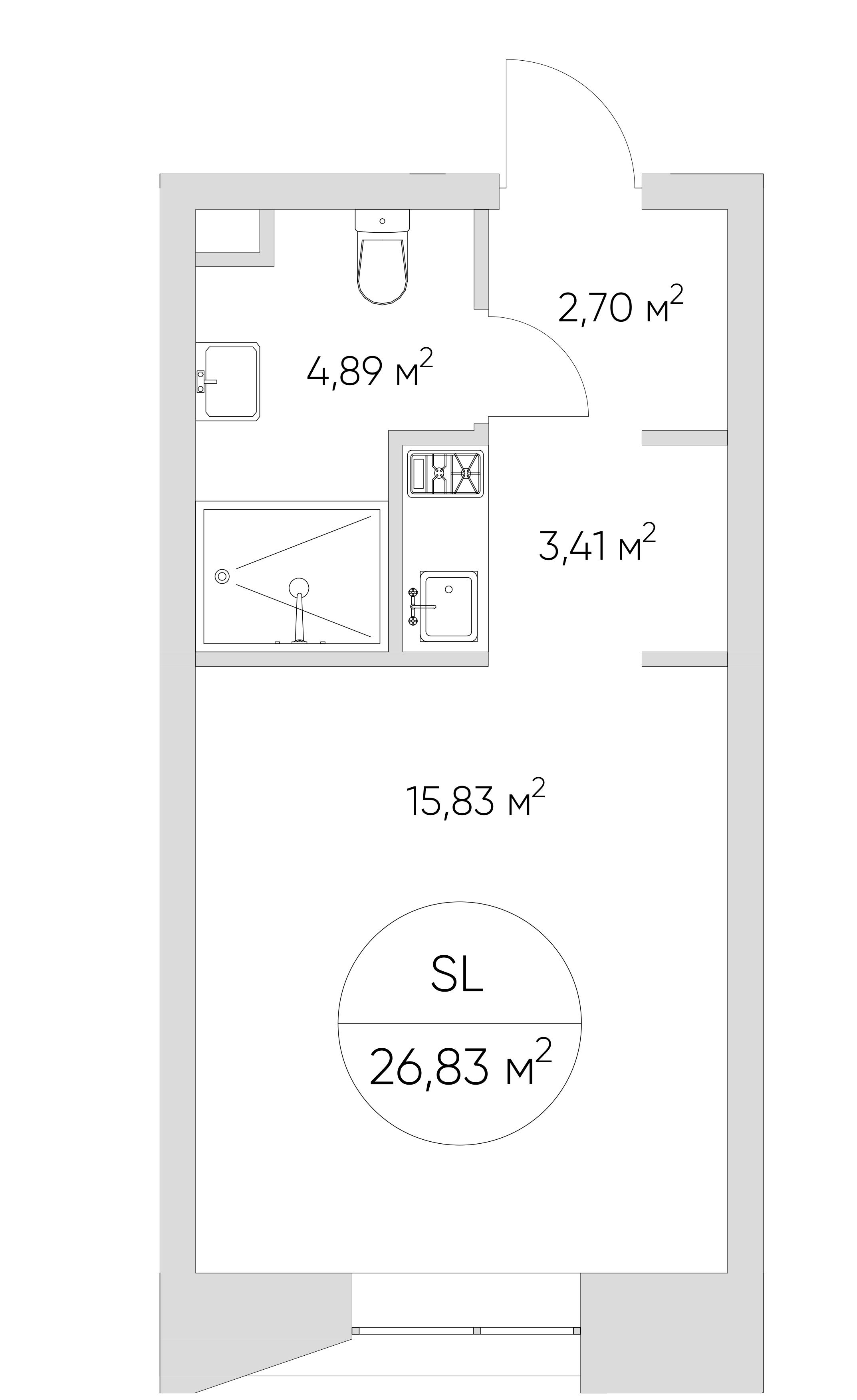 Студия 28 м2 в ЖК N`ICE LOFT корпус null этаж 15