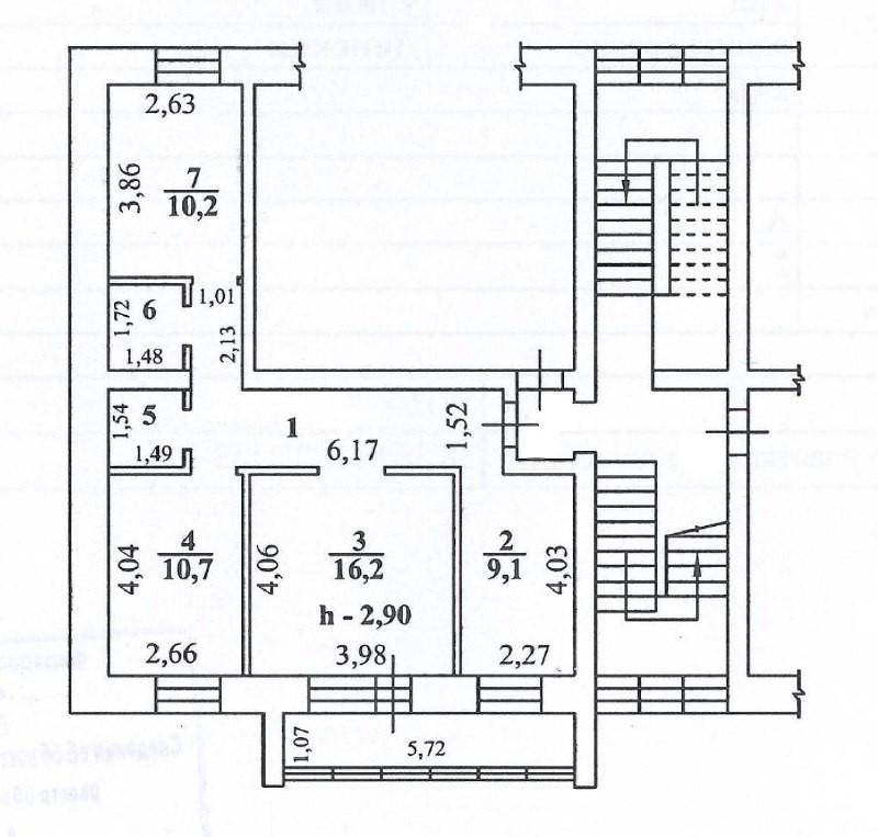 3-комнатная 68.6 м2 в ЖК undefined корпус null этаж 2