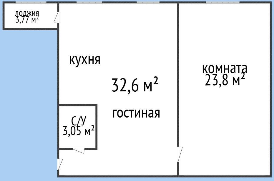 2-комнатная 73 м2 в ЖК undefined корпус null этаж 5