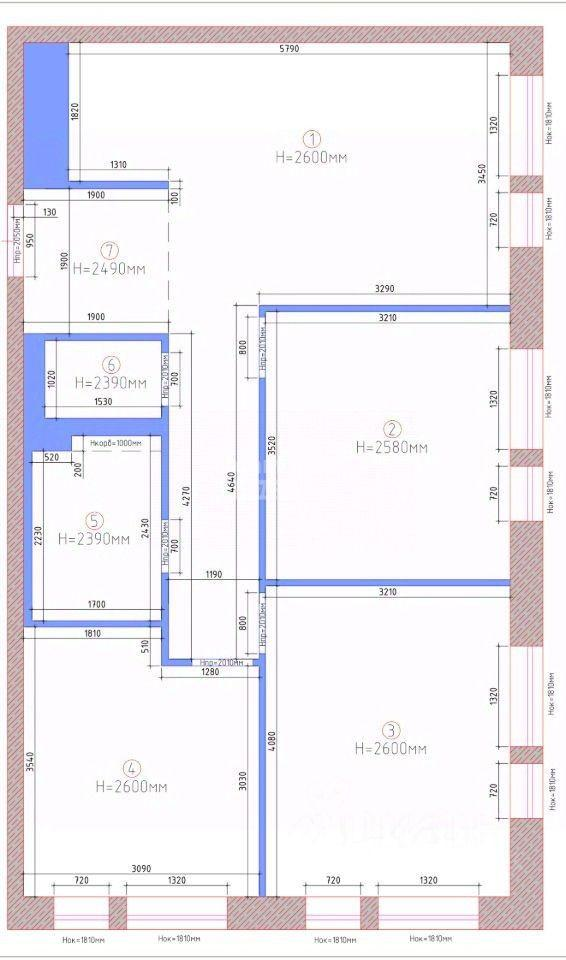 4-комнатная 67.1 м2 в ЖК undefined корпус null этаж 2
