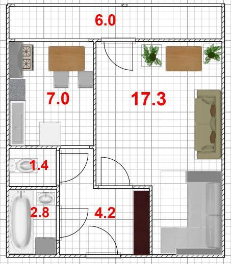1-комнатная 32.7 м2 в ЖК undefined корпус null этаж 9