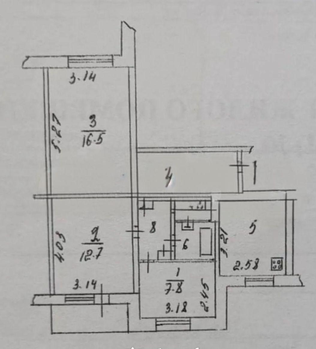 3-комнатная 60.2 м2 в ЖК undefined корпус null этаж 6