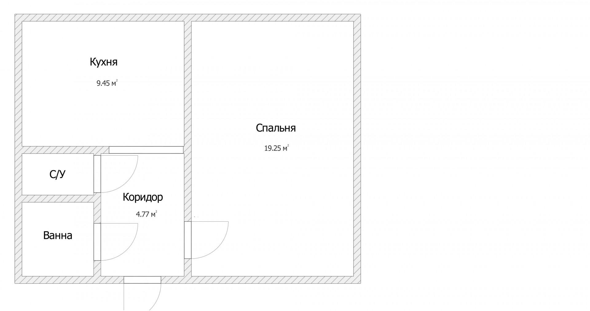 1-комнатная 37.1 м2 в ЖК undefined корпус null этаж 2