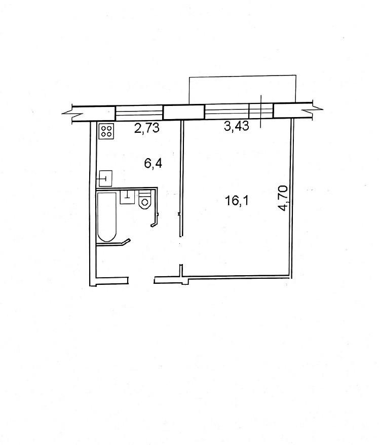 1-комнатная 29 м2 в ЖК undefined корпус null этаж 4