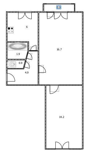 2-комнатная 45.5 м2 в ЖК undefined корпус null этаж 5