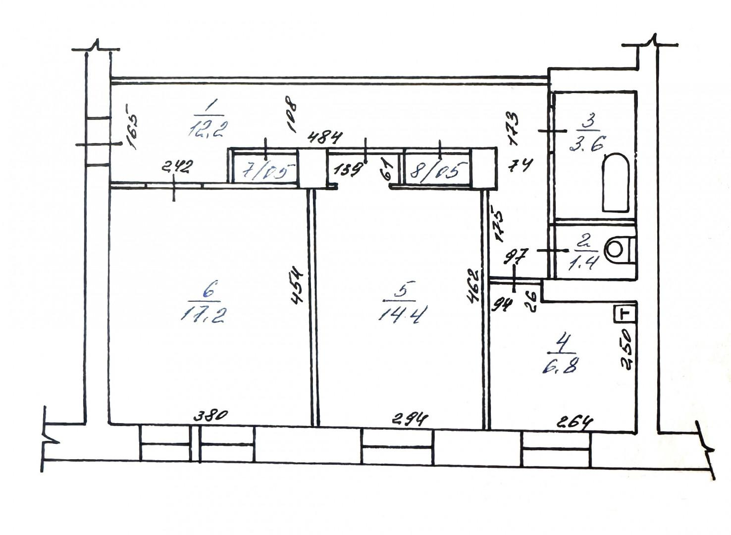 2-комнатная 56.6 м2 в ЖК undefined корпус null этаж 1