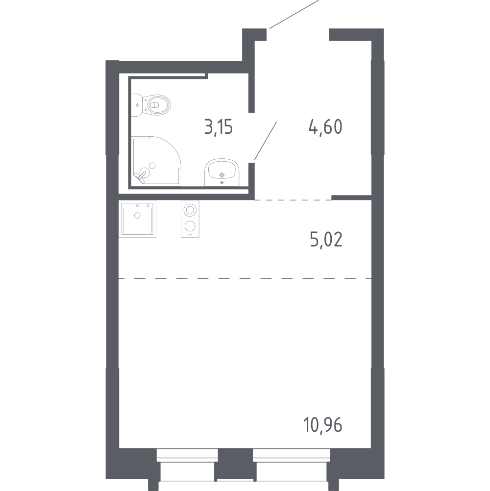 Студия 23 м2 в ЖК Квартал Нейбута корпус null этаж 7