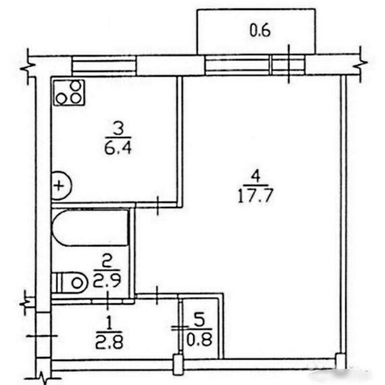 1-комнатная 32.4 м2 в ЖК undefined корпус null этаж 5
