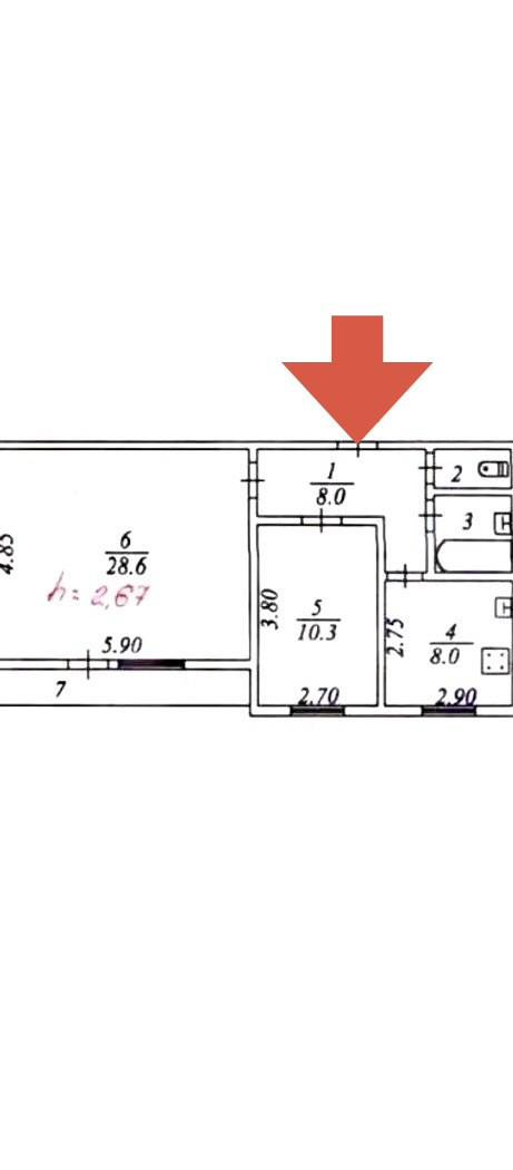 2-комнатная 59.3 м2 в ЖК undefined корпус null этаж 1