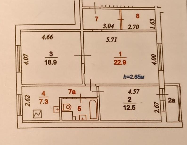 3-комнатная 77.7 м2 в ЖК undefined корпус null этаж 3