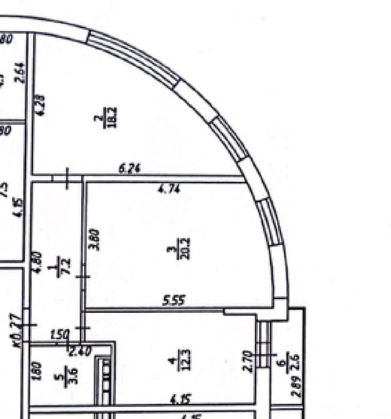 2-комнатная 64.1 м2 в ЖК undefined корпус null этаж 7