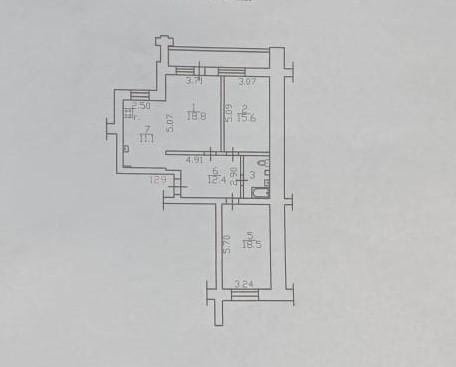 3-комнатная 81.8 м2 в ЖК undefined корпус null этаж 5