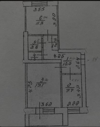 2-комнатная 51.2 м2 в ЖК undefined корпус null этаж 1