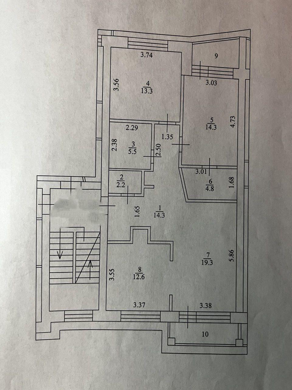 3-комнатная 93.5 м2 в ЖК undefined корпус null этаж 3