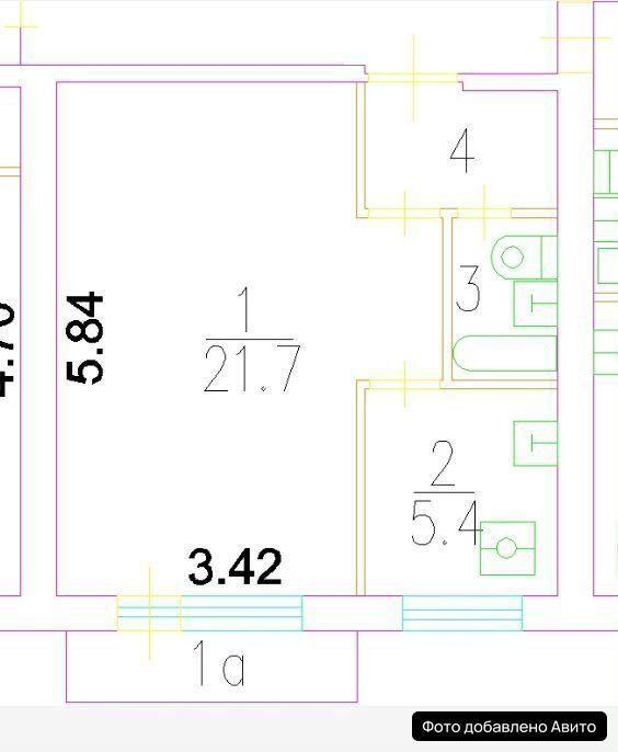 1-комнатная 32.2 м2 в ЖК undefined корпус null этаж 4