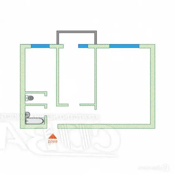 2-комнатная 44.1 м2 в ЖК undefined корпус null этаж 11