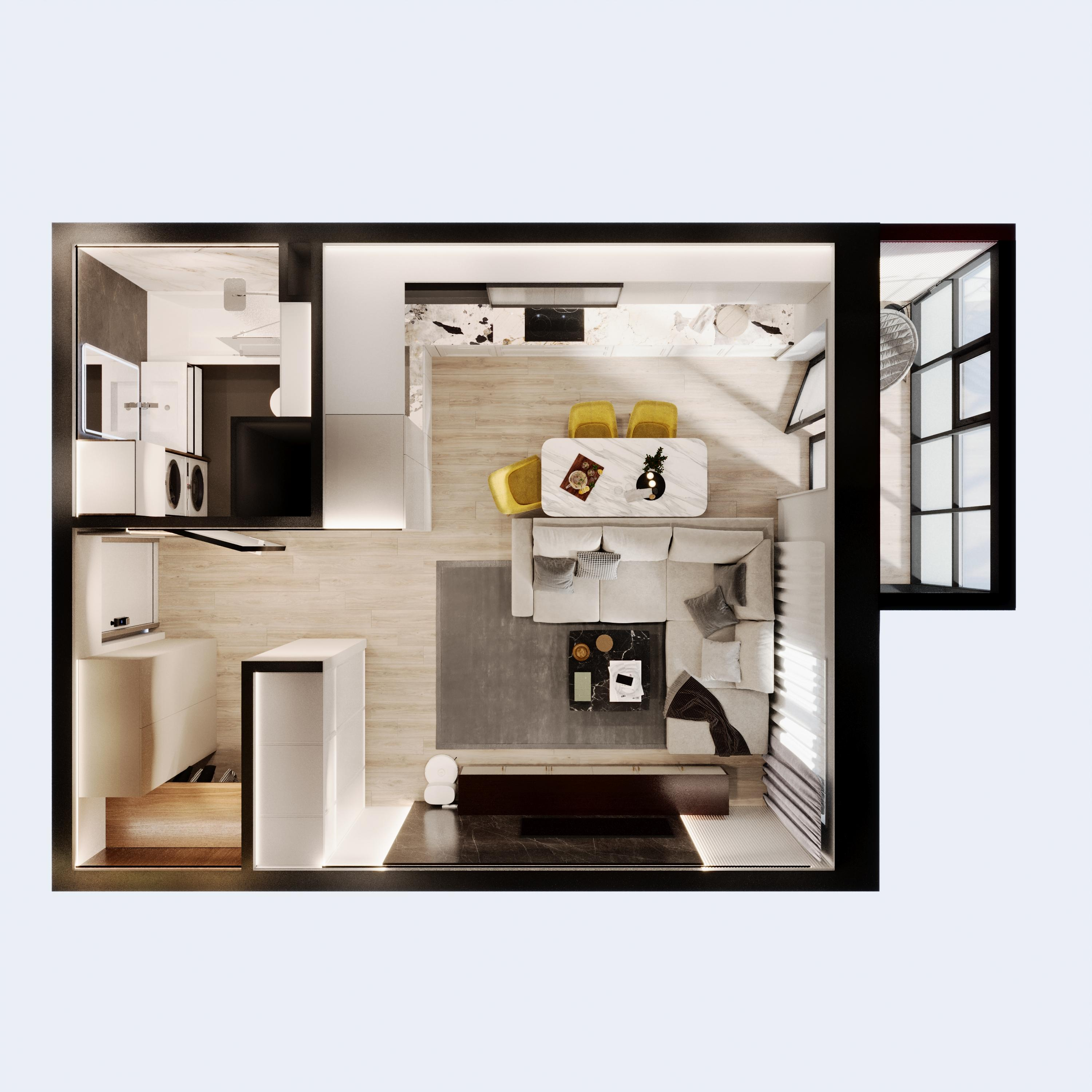 1-комнатная 37 м2 в ЖК Южный Парк корпус null этаж 14