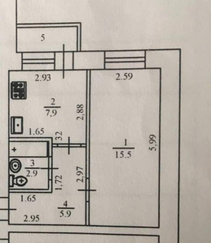 1-комнатная 34 м2 в ЖК undefined корпус null этаж 7