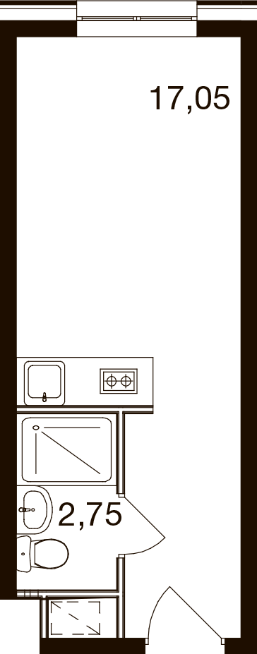 Студия 19 м2 в ЖК М1 Сколково корпус null этаж 9