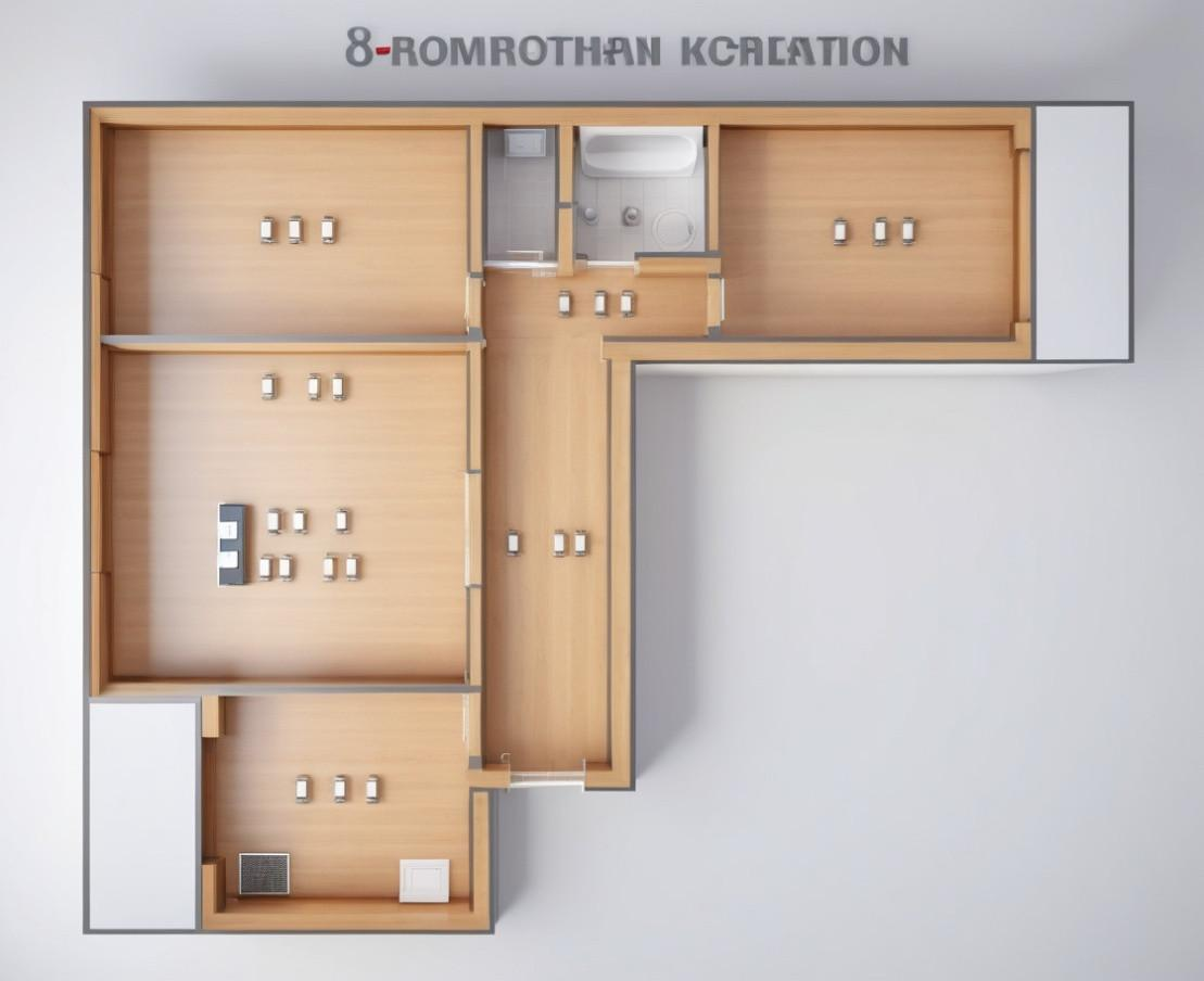 3-комнатная 63.8 м2 в ЖК undefined корпус null этаж 4