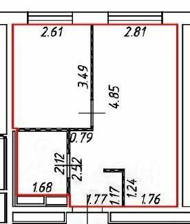 1-комнатная 31.7 м2 в ЖК undefined корпус null этаж 9