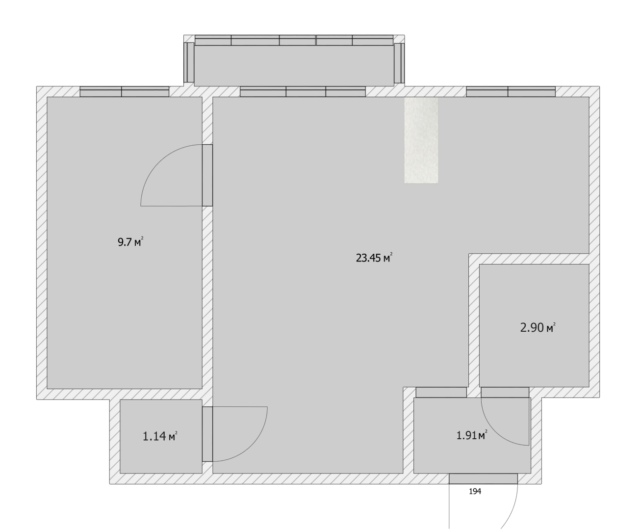 2-комнатная 39.1 м2 в ЖК undefined корпус null этаж 5