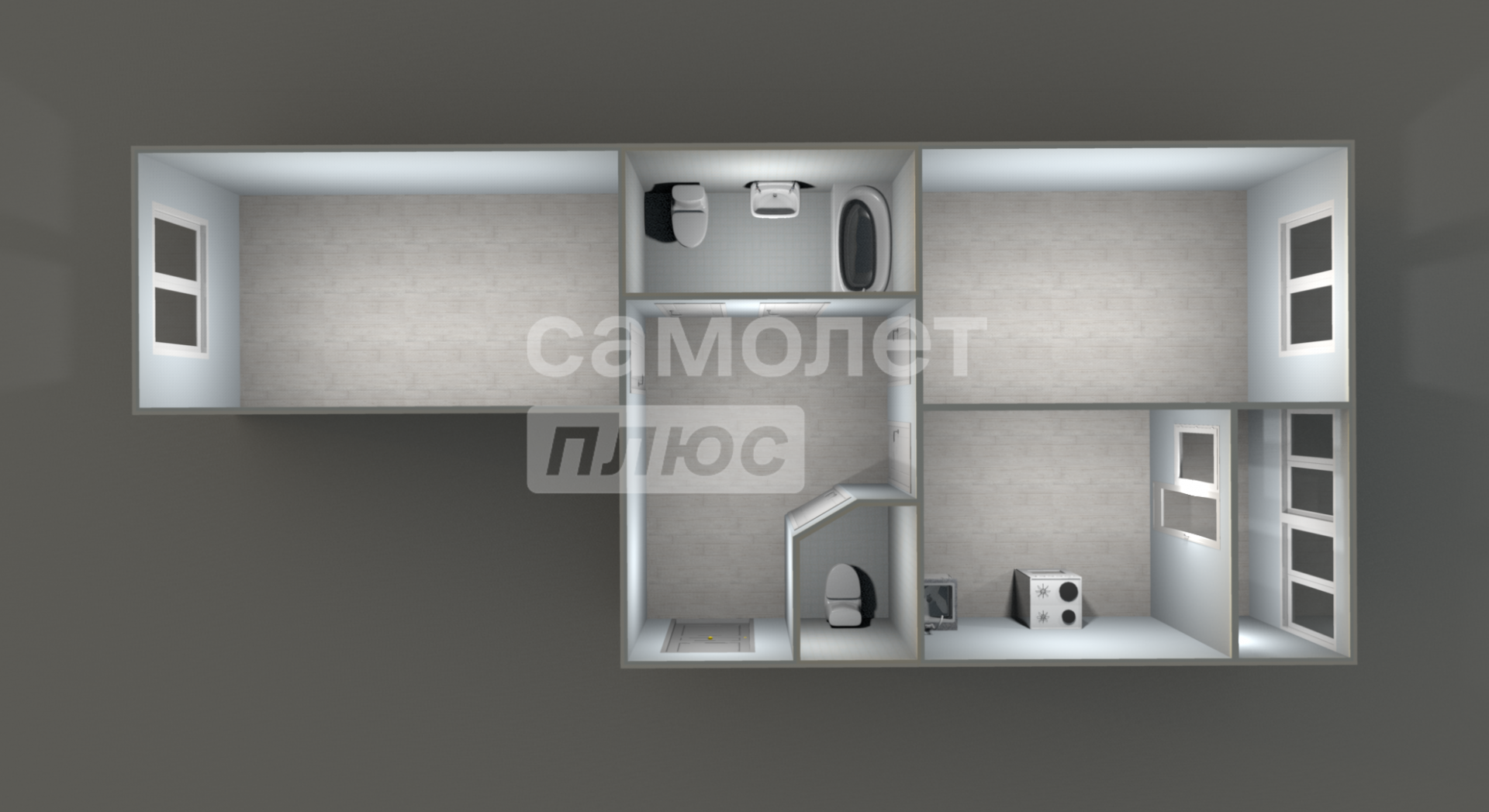 2-комнатная 62 м2 в ЖК undefined корпус null этаж 14