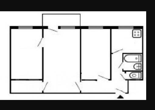 3-комнатная 55 м2 в ЖК undefined корпус null этаж 2