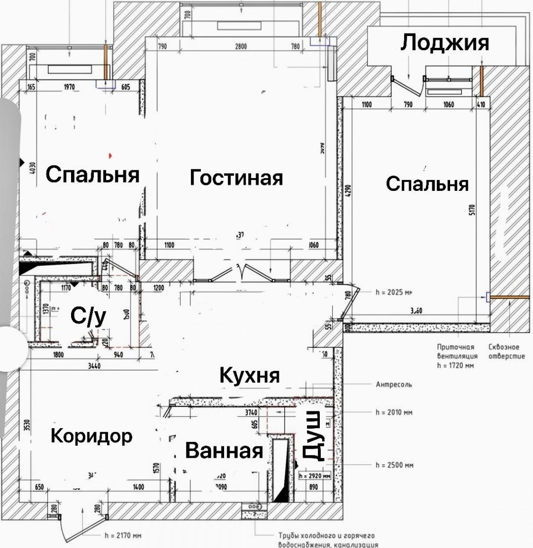3-комнатная 85 м2 в ЖК undefined корпус null этаж 6