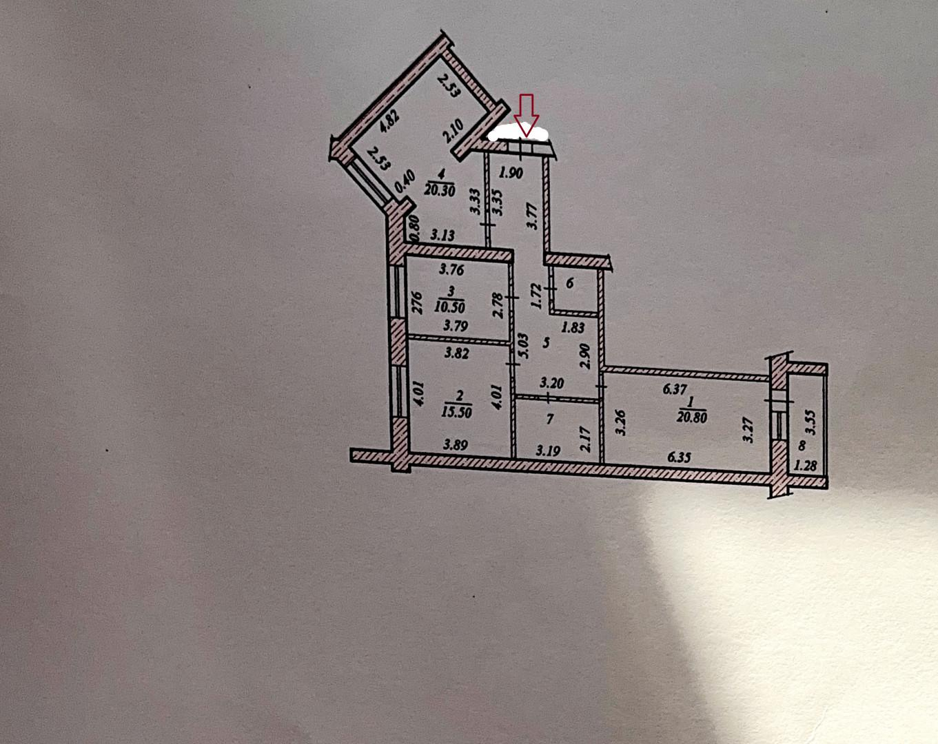 3-комнатная 95 м2 в ЖК undefined корпус null этаж 3
