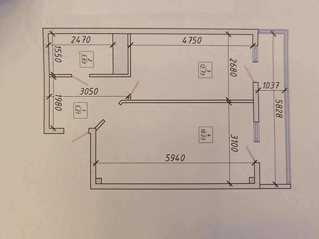 1-комнатная 39.8 м2 в ЖК undefined корпус null этаж 13