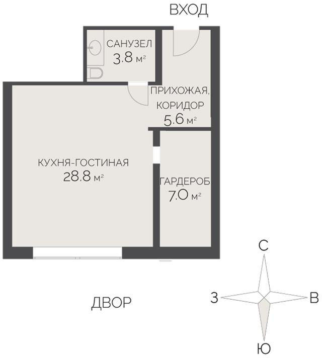 Студия 43 м2 в ЖК Внуково Кантри Клаб корпус null этаж 5