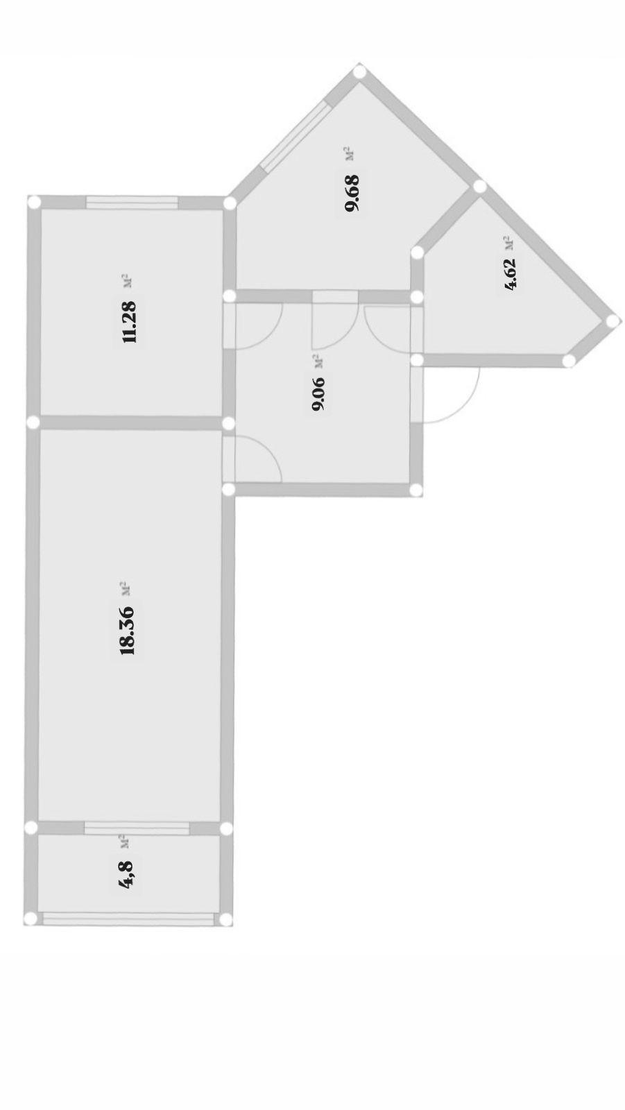 2-комнатная 53 м2 в ЖК undefined корпус null этаж 9