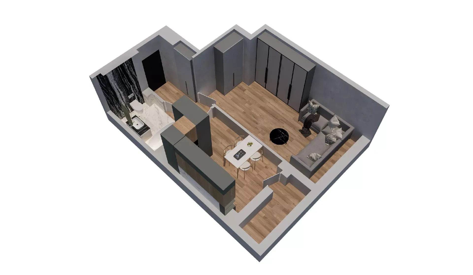 1-комнатная 36 м2 в ЖК Пальмира 2.0 корпус null этаж 2