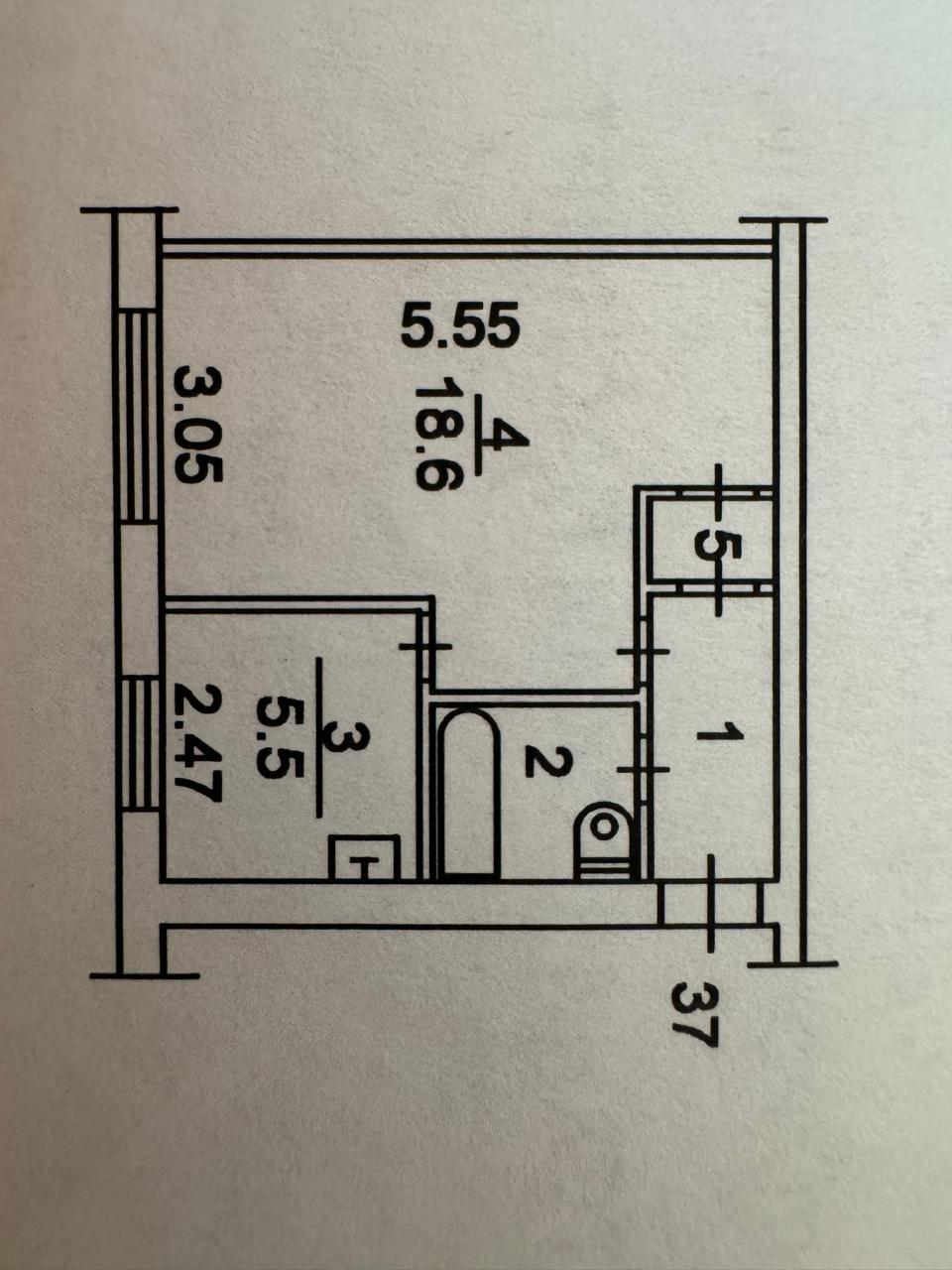 1-комнатная 30.8 м2 в ЖК undefined корпус null этаж 3
