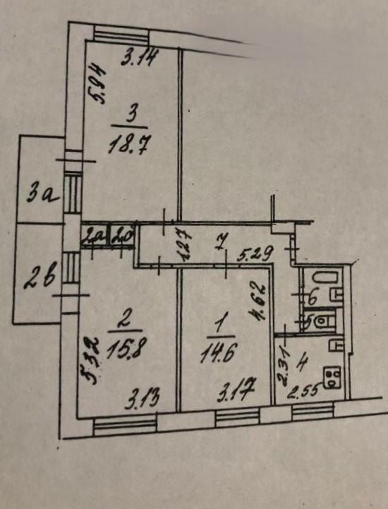 3-комнатная 70.5 м2 в ЖК undefined корпус null этаж 5
