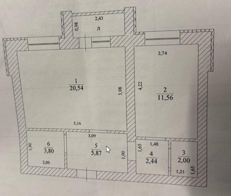 1-комнатная 46.2 м2 в ЖК undefined корпус null этаж 2
