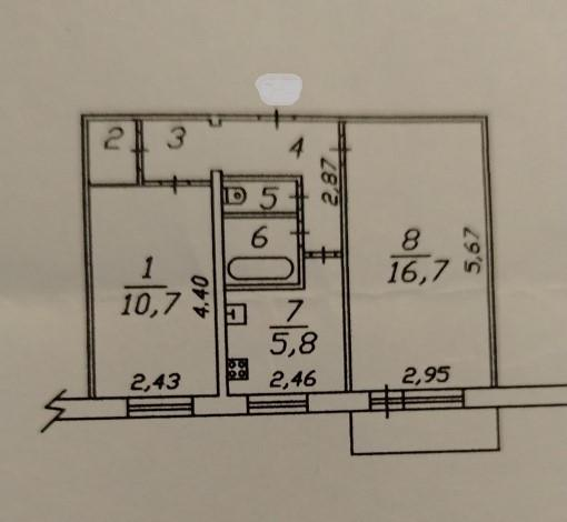 2-комнатная 44.3 м2 в ЖК undefined корпус null этаж 5