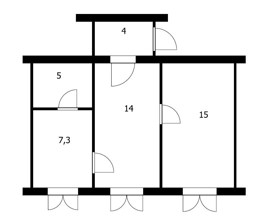2-комнатная 42.9 м2 в ЖК undefined корпус null этаж 2