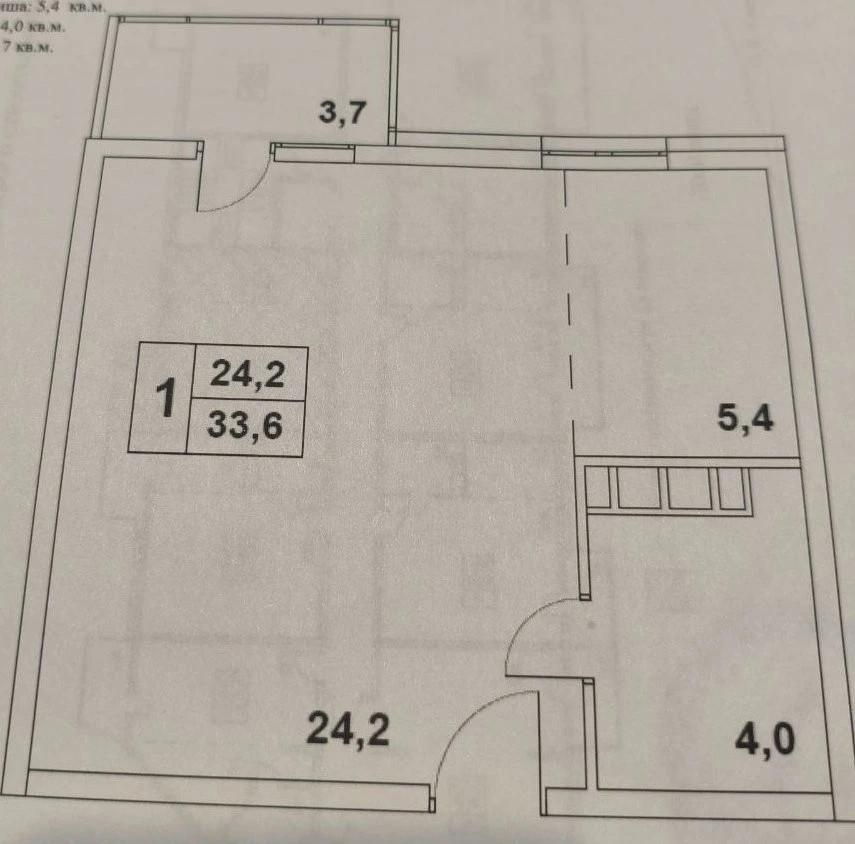 Студия 37.3 м2 в ЖК undefined корпус null этаж 4