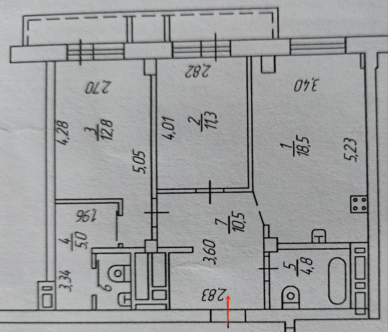 3-комнатная 64.7 м2 в ЖК undefined корпус null этаж 21