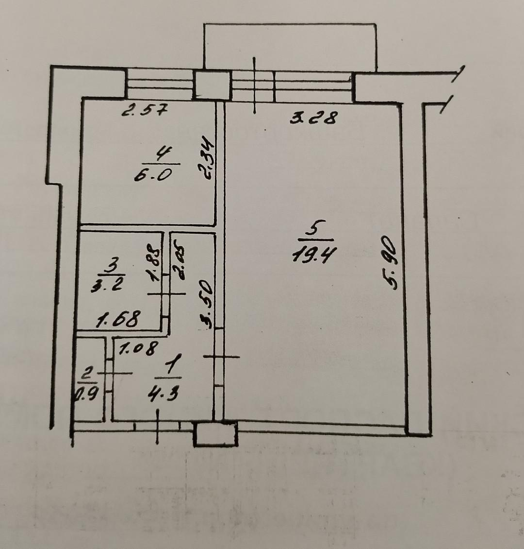 1-комнатная 33.8 м2 в ЖК undefined корпус null этаж 1