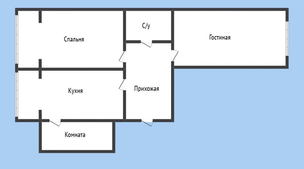3-комнатная 85 м2 в ЖК undefined корпус null этаж 6