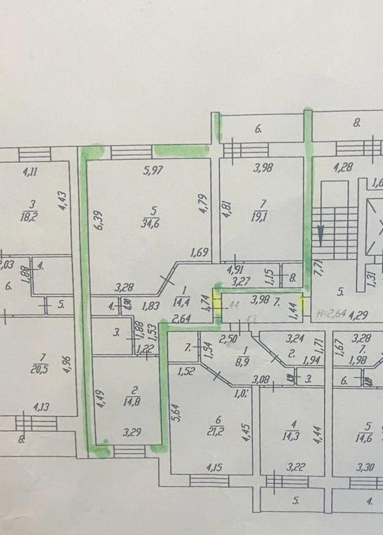 2-комнатная 88.9 м2 в ЖК undefined корпус null этаж 2