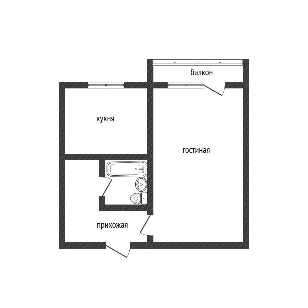 1-комнатная 41.7 м2 в ЖК undefined корпус null этаж 1