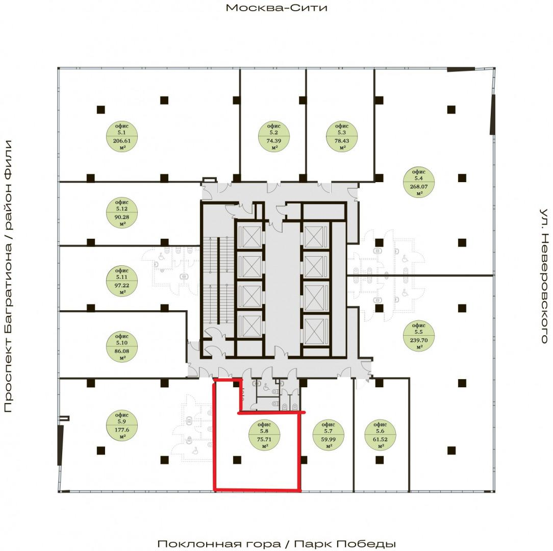 Студия 75.7 м2 в ЖК undefined корпус null этаж null