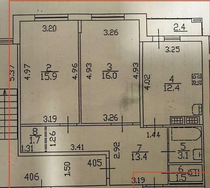 3-комнатная 79 м2 в ЖК undefined корпус null этаж 9