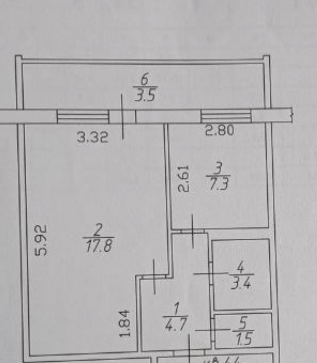 1-комнатная 34.7 м2 в ЖК undefined корпус null этаж 5
