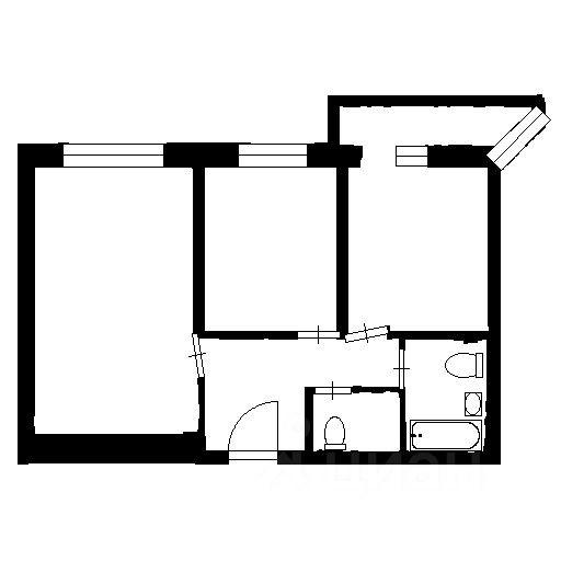 2-комнатная 55.6 м2 в ЖК undefined корпус null этаж 6