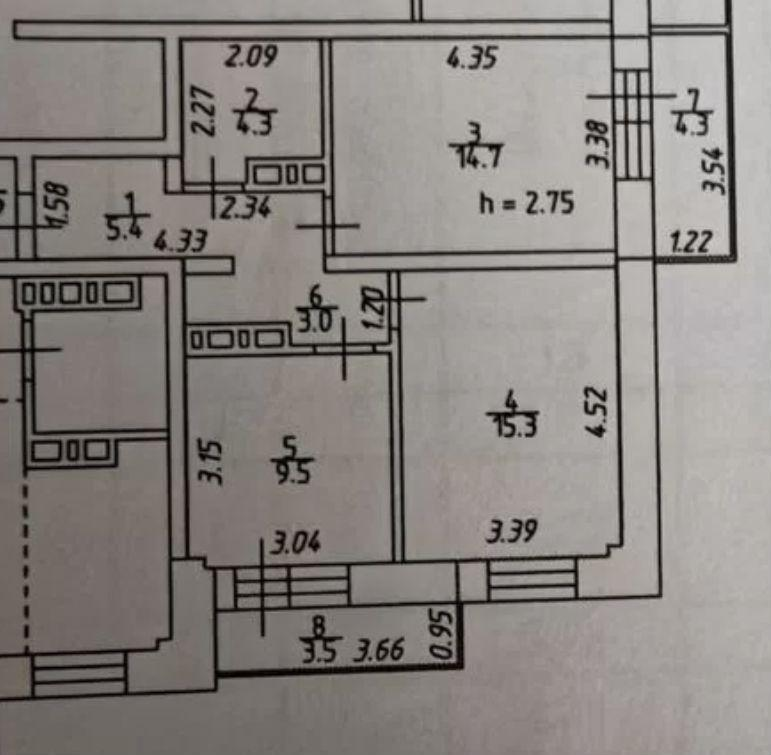 2-комнатная 52 м2 в ЖК undefined корпус null этаж 11
